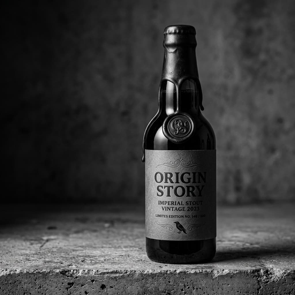 An elite, highly limited wax-dipped craft beer bottle representing private cellar allocations.
